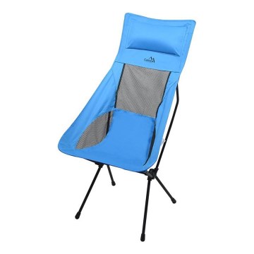 Chaise de camping pliable bleu 105 cm