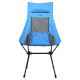Chaise de camping pliable bleu 105 cm
