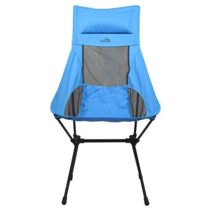 Chaise de camping pliable bleu 105 cm