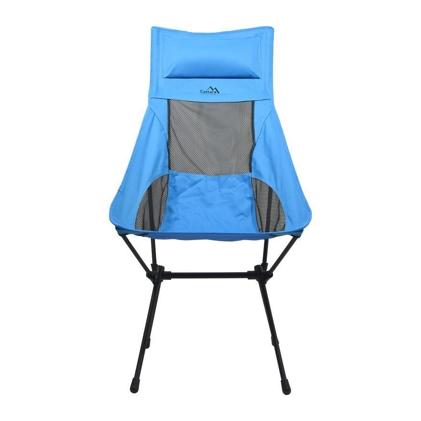 Chaise de camping pliable bleu 105 cm