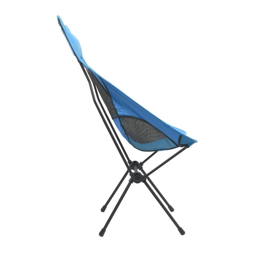 Chaise de camping pliable bleu 105 cm