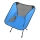 Chaise de camping pliable bleu 63 cm