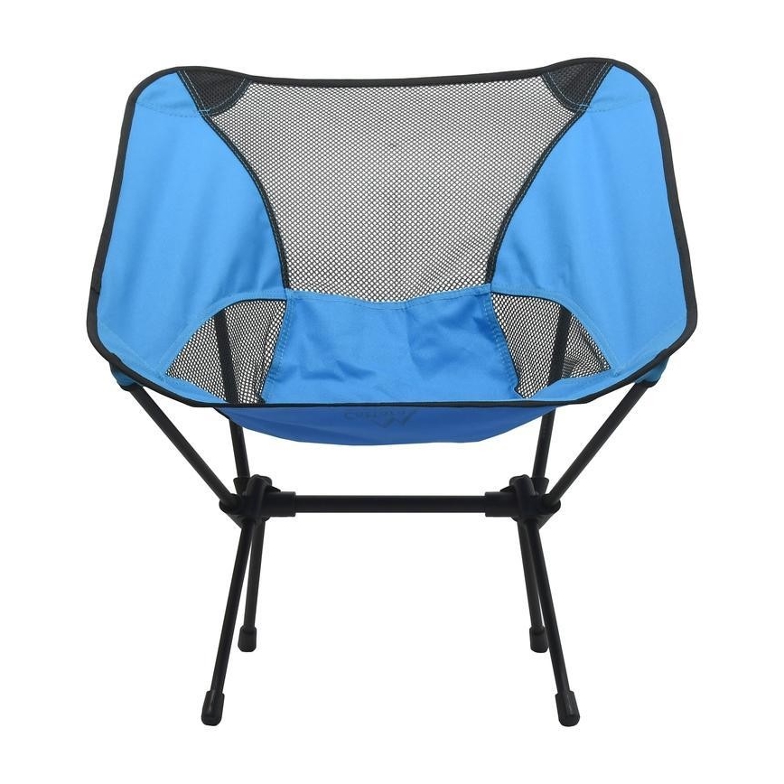 Chaise de camping pliable bleu 63 cm