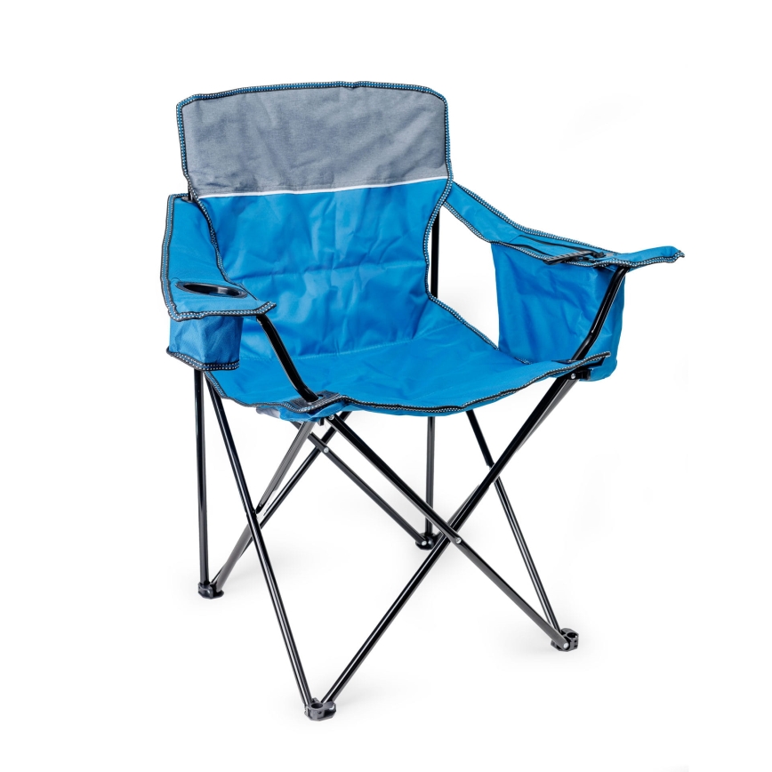 Chaise de camping pliable bleu