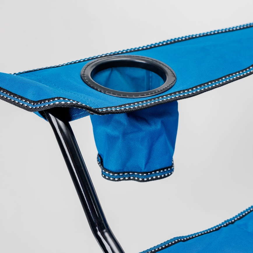 Chaise de camping pliable bleu