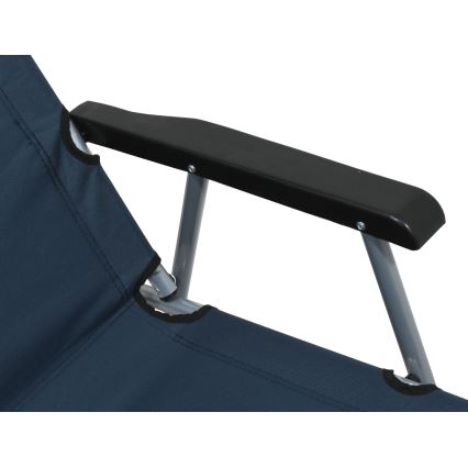 Chaise de camping pliable bleue