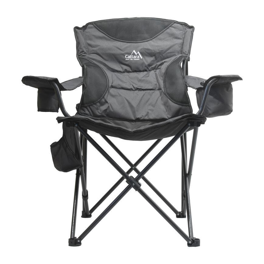Chaise de camping pliable gris