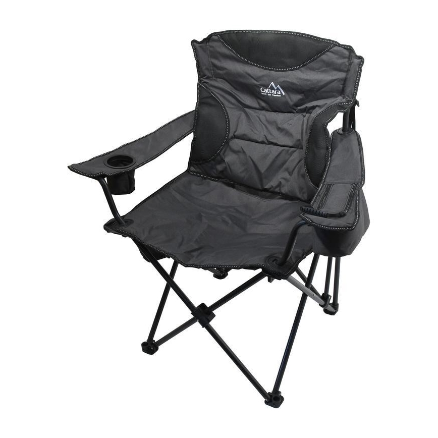 Chaise de camping pliable gris