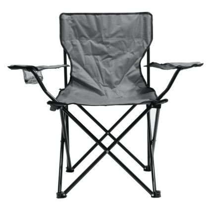 Chaise de camping pliable gris