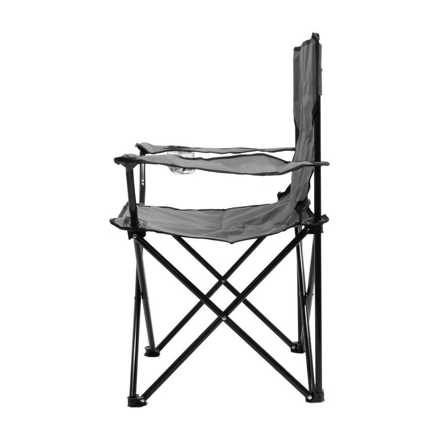Chaise de camping pliable gris