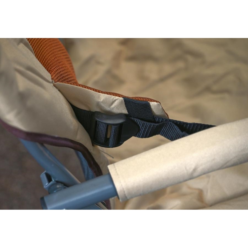 Chaise de camping pliable marron