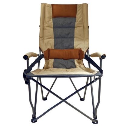 Chaise de camping pliable marron