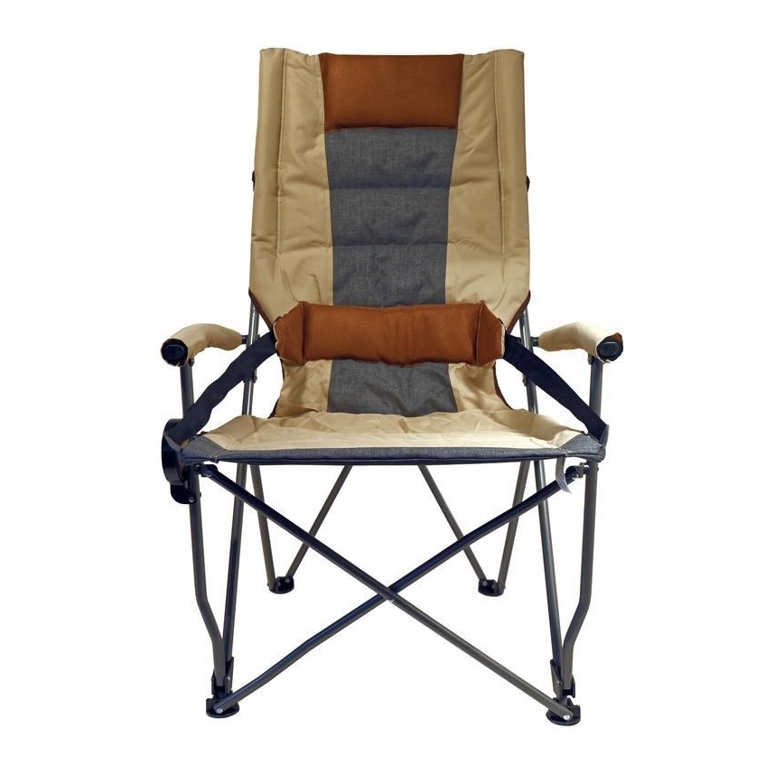 Chaise de camping pliable marron