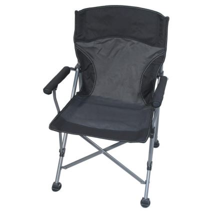 Chaise de camping pliable noire