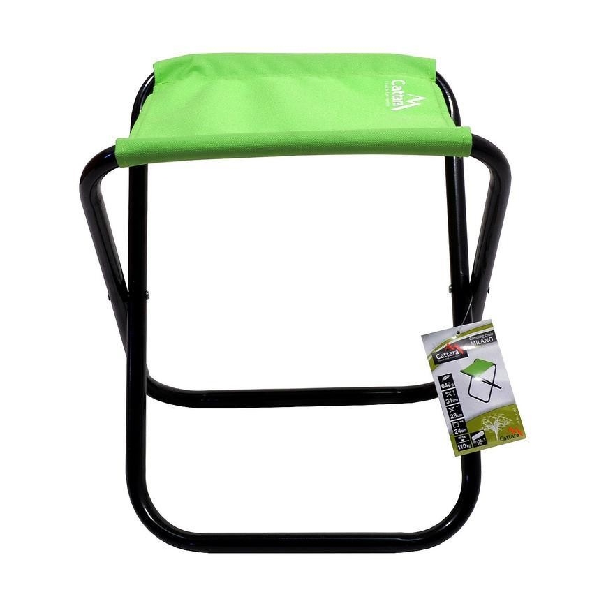 Chaise de camping pliable vert/noir