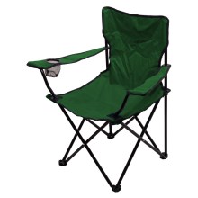 Chaise de camping pliable verte