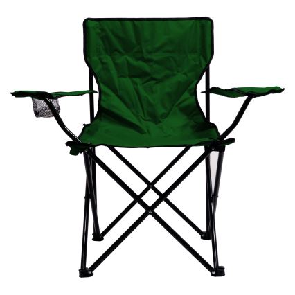 Chaise de camping pliable verte