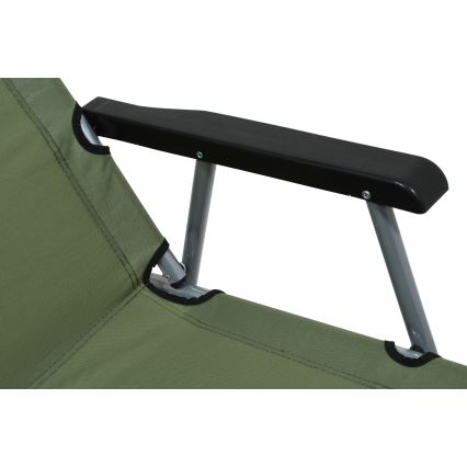 Chaise de camping pliable verte