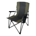 Chaise de camping pliante chauffante 11/5V, vert/gris