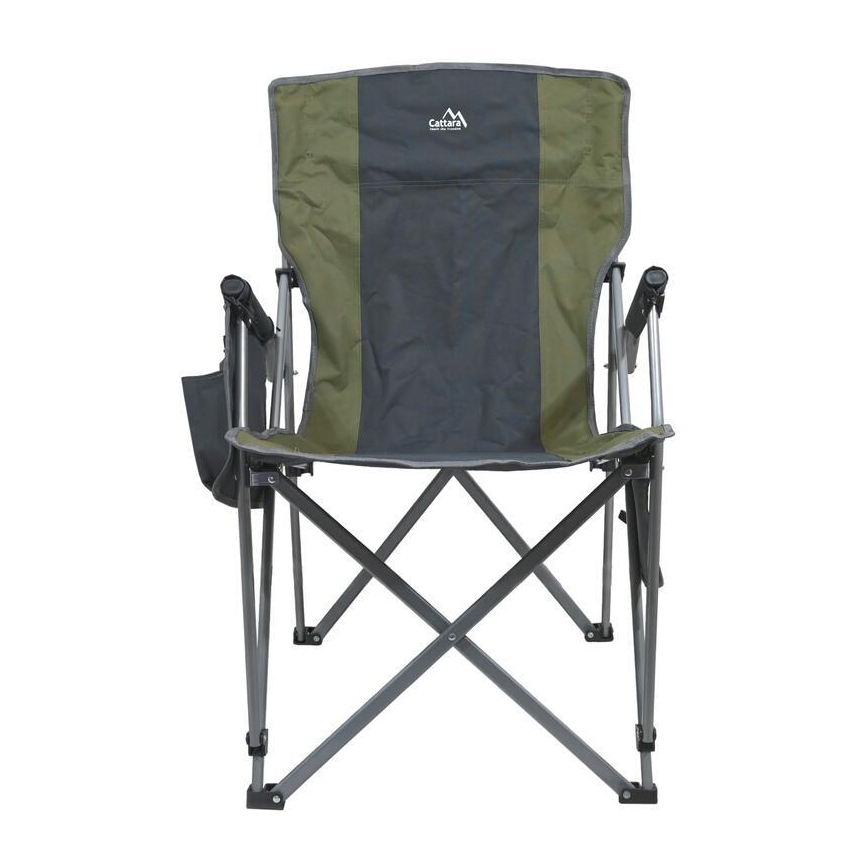 Chaise de camping pliante chauffante 11/5V, vert/gris