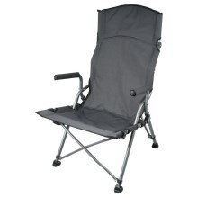 Chaise de camping pliante grise