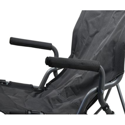 Chaise de camping pliante grise