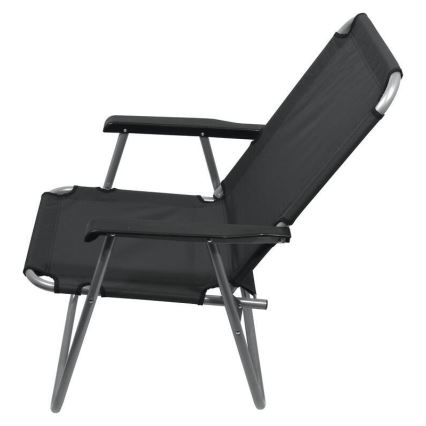 Chaise de camping pliante grise