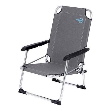 Chaise de camping pliante grise