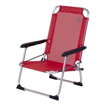Chaise de camping pliante rouge