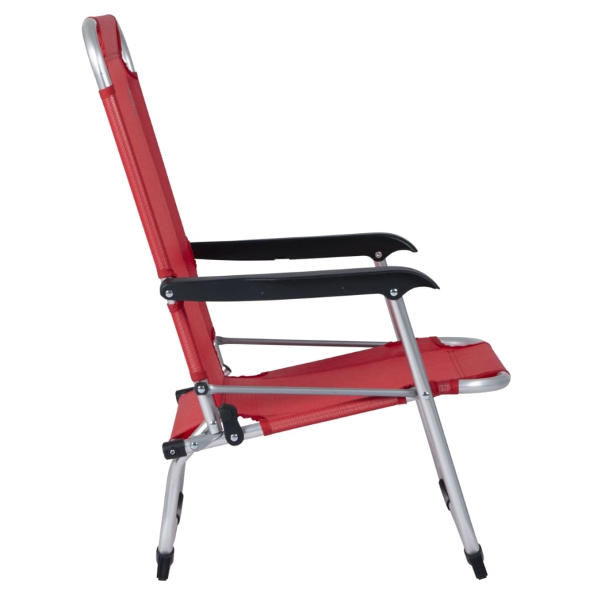 Chaise de camping pliante rouge