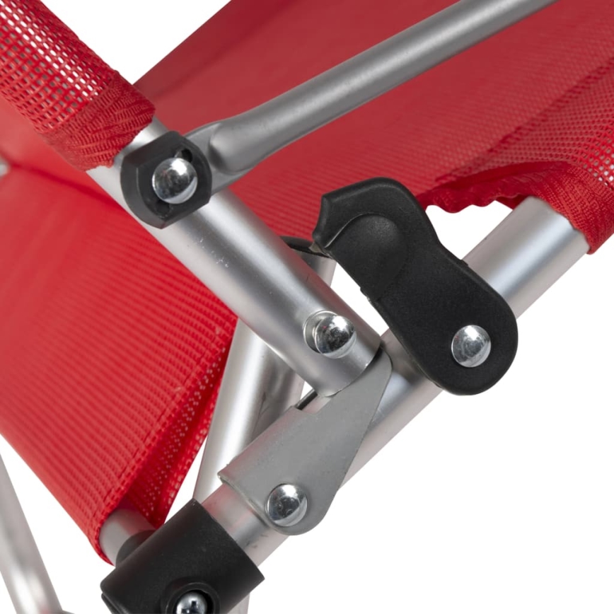 Chaise de camping pliante rouge