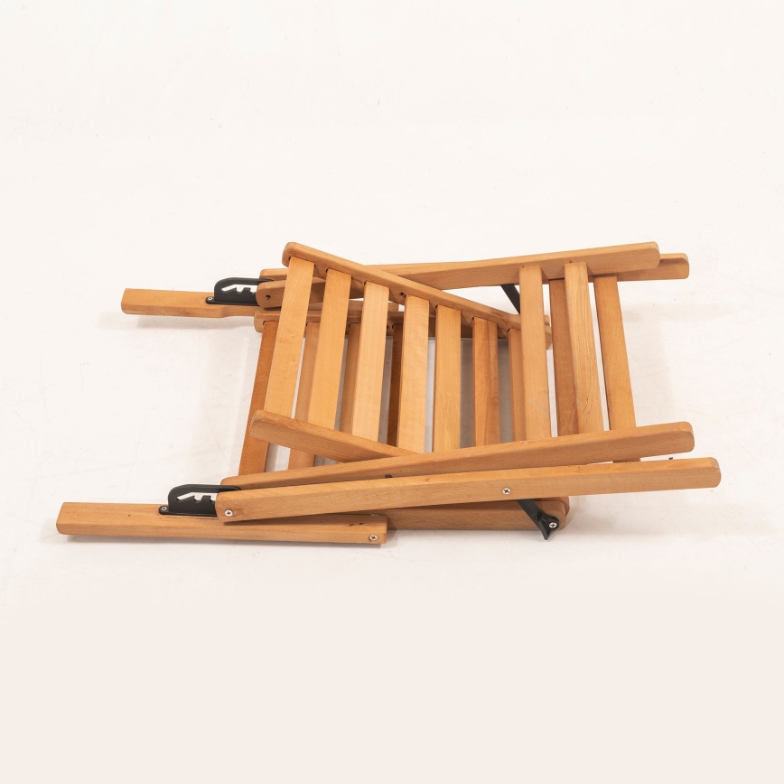 Chaise de jardin pliable avec oreiller beige/charme