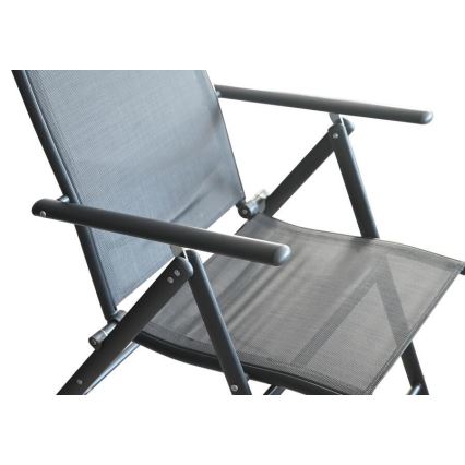 Chaise de jardin pliante grise