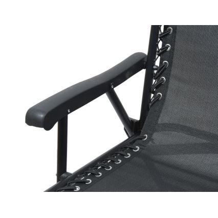 Chaise de jardin pliante noire