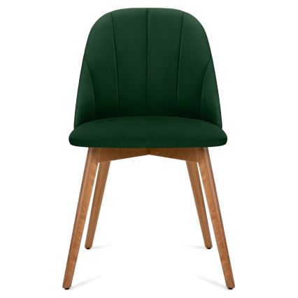 Chaise de repas BAKERI 86x48 cm vert foncé/chêne clair