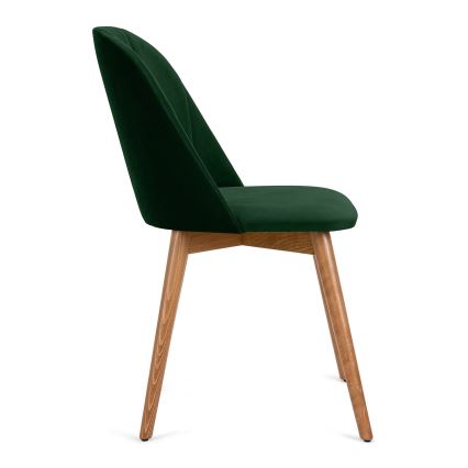 Chaise de repas BAKERI 86x48 cm vert foncé/chêne clair