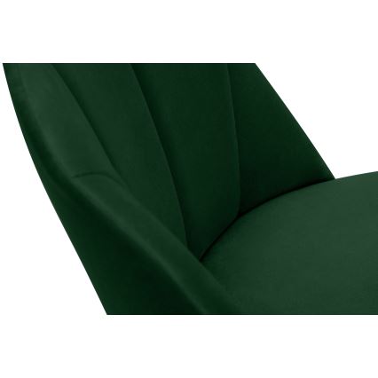 Chaise de repas BAKERI 86x48 cm vert foncé/chêne clair