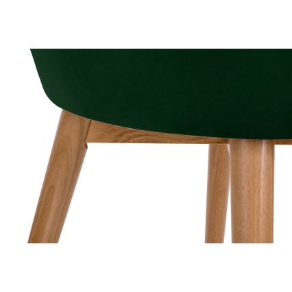 Chaise de repas BAKERI 86x48 cm vert foncé/chêne clair