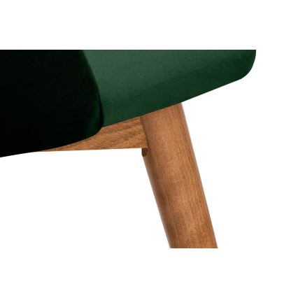 Chaise de repas BAKERI 86x48 cm vert foncé/chêne clair