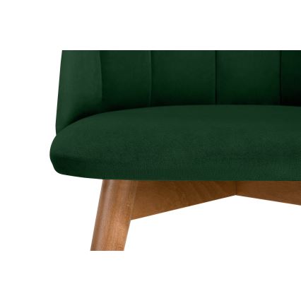Chaise de repas BAKERI 86x48 cm vert foncé/chêne clair