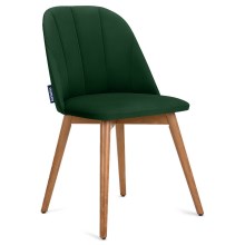 Chaise de repas BAKERI 86x48 cm vert foncé/hêtre