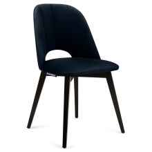 Chaise de repas BOVIO 86x48 cm bleu foncé/hêtre