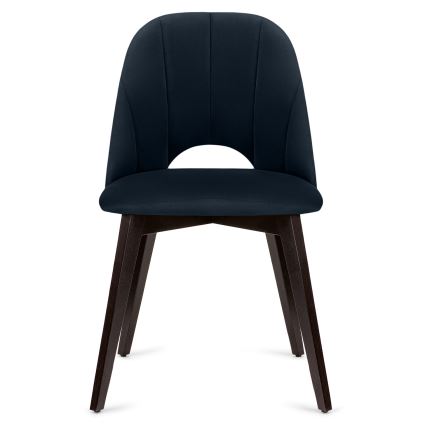 Chaise de repas BOVIO 86x48 cm bleu foncé/hêtre