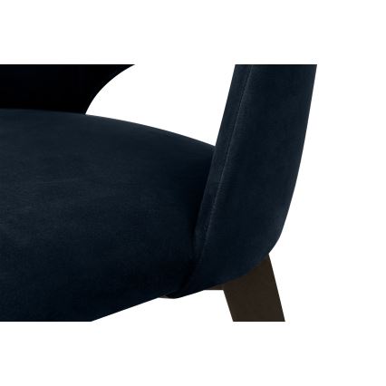 Chaise de repas BOVIO 86x48 cm bleu foncé/hêtre