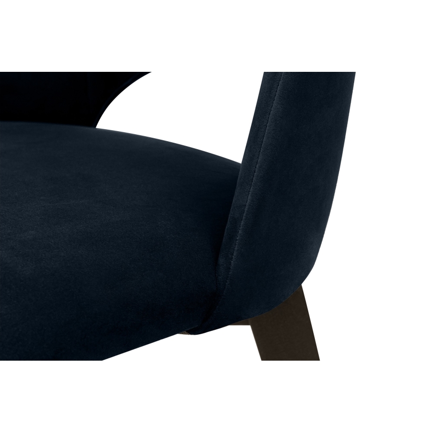Chaise de repas BOVIO 86x48 cm bleu foncé/hêtre