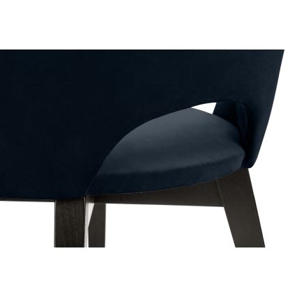 Chaise de repas BOVIO 86x48 cm bleu foncé/hêtre