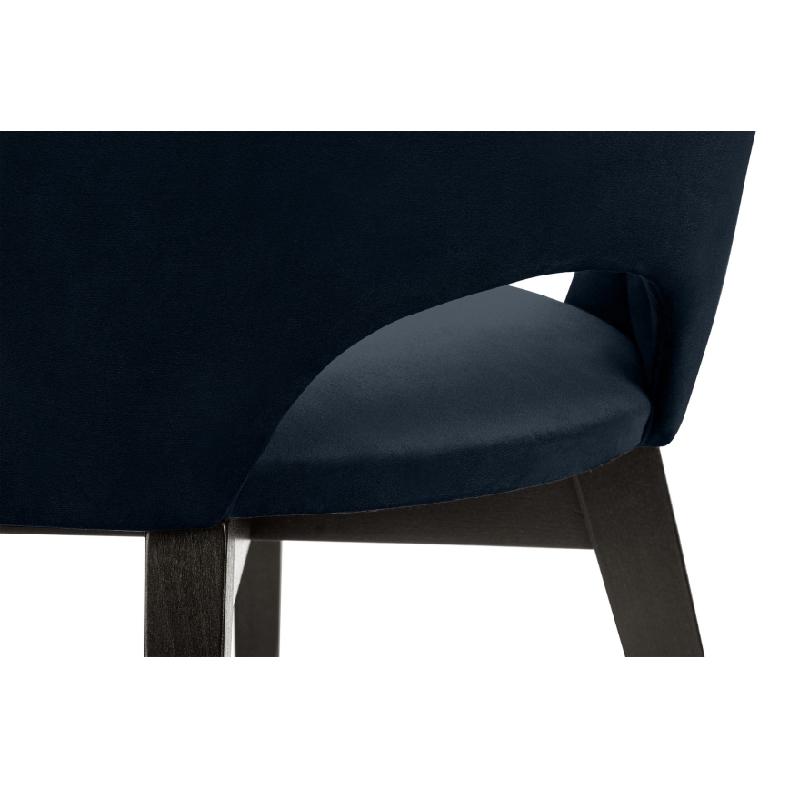 Chaise de repas BOVIO 86x48 cm bleu foncé/hêtre