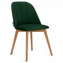 Chaise de repas RIFO 86x48 cm vert foncé/hêtre