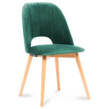 Chaise de repas TINO 86x48 cm vert foncé/hêtre