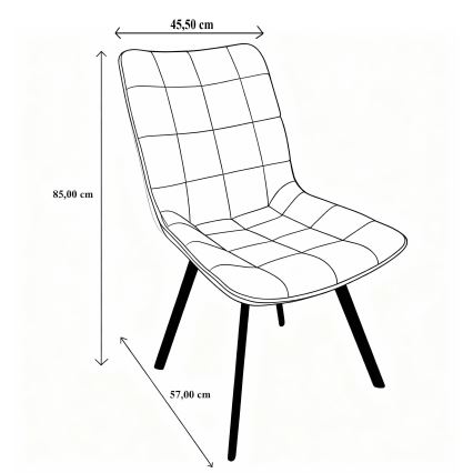 Chaise de salle à manger ADINA beige